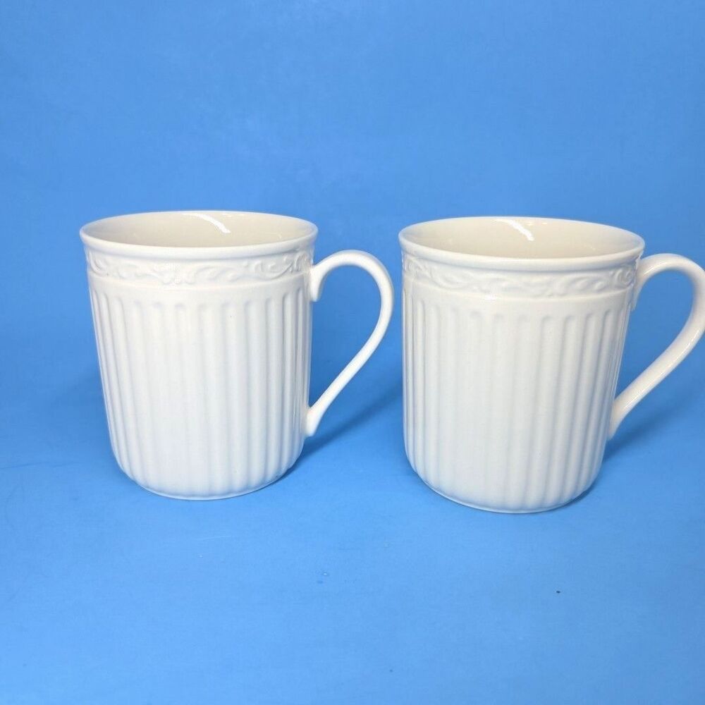 Mikasa Italian Countryside China 3 3/4" tall Coffee Mug Cup Set of 2
